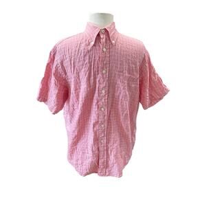 Brooks Brothers Men's Irish Linen Short Sleeve Button-Down Shirt Size Medium